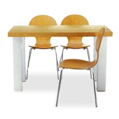 Conjunto Tom 2 mesa + 3 cadeiras