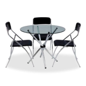 Conjunto Onda mesa + 3 cadeiras