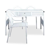 Conjunto Secretária Luna secretária + 2 cadeiras + 1  cadeirão