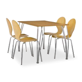 Conjunto Tom 4 mesa + 4 cadeiras