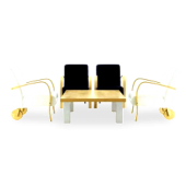 Conjunto Estoril 4 sofás Estoril 1 lugar + 1 mesa