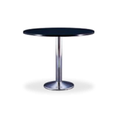 Mesa Asta mesa, pé cromado, tampo branco ou preto