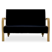 Sofá Estoril 2 lugares Preto